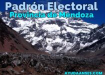 Mendoza padron electoral provincia
